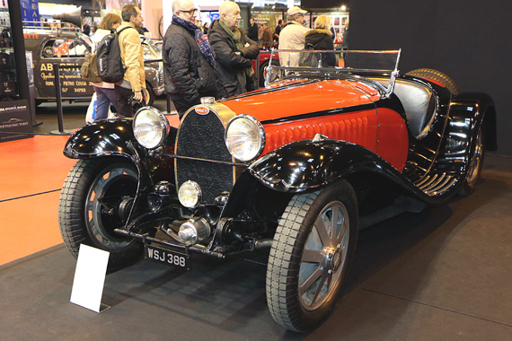 The booth of the Swiss dealer Lükas Hüni is always one of the attractions of the show as the cars presented are (most of the time) not for sale but coming from private collections never shown anywhere else. This particular Bugatti Type 55 Roadster is considered to be the most original as it is the sole example that remains unrestored.