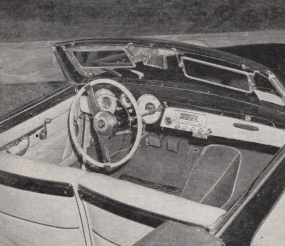 A Motor Trend shot of the interior of the Herrscher car in 1953.