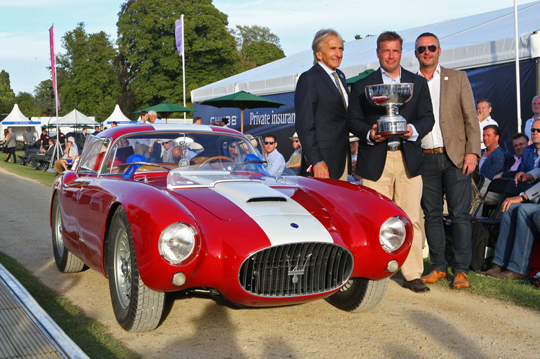 Winner of the people's choice award was this 1954 Maserati A6GCS chassis 2059 entered by the Destriero Collection. Chassis 2059 is the third of four A6GCS's bodied by Pinin Farina. Originally shown at the 1954 Paris Auto Salon and a competitor in the 1955 Millie Miglia and the 2016 best in show winner at Villa d’Este.