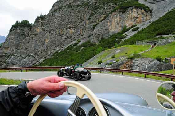 Chasing a Bentley down the Stelvio.