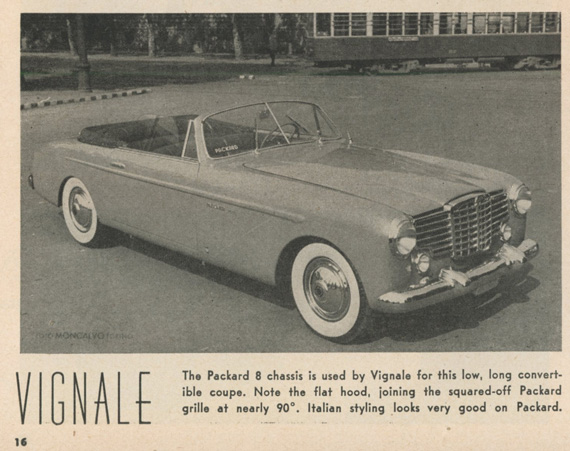 The photo from Road and Track as found by Jim Sitz. Note the word 'Packard' on the windshield. This appeared in the March 1951 issue, so the car pre dates 1953. See comments!